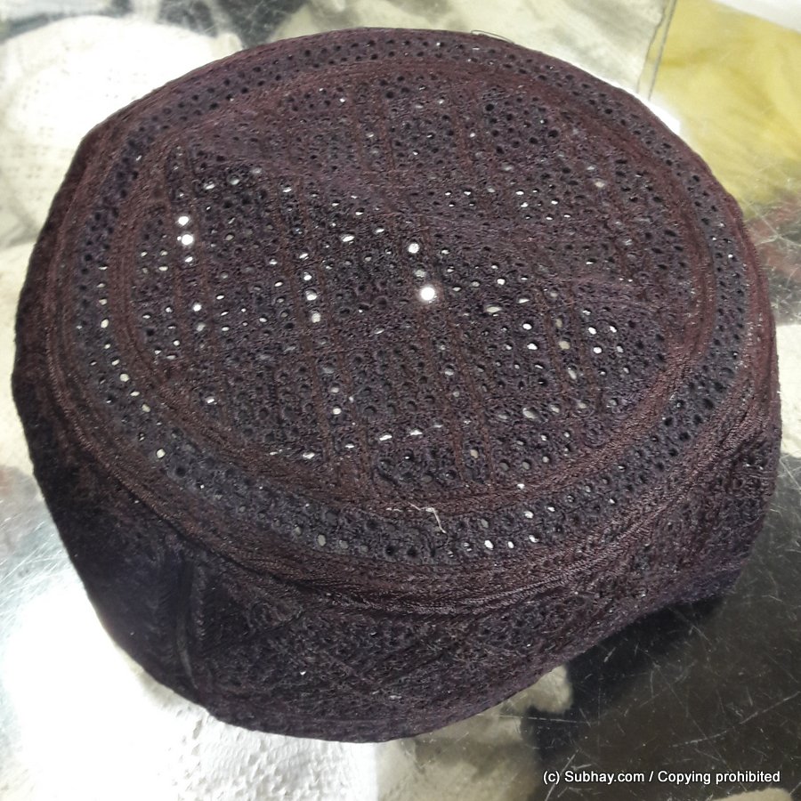 Dark Brown Nawabshahi Cap / Topi (Hand Made) MKC-440